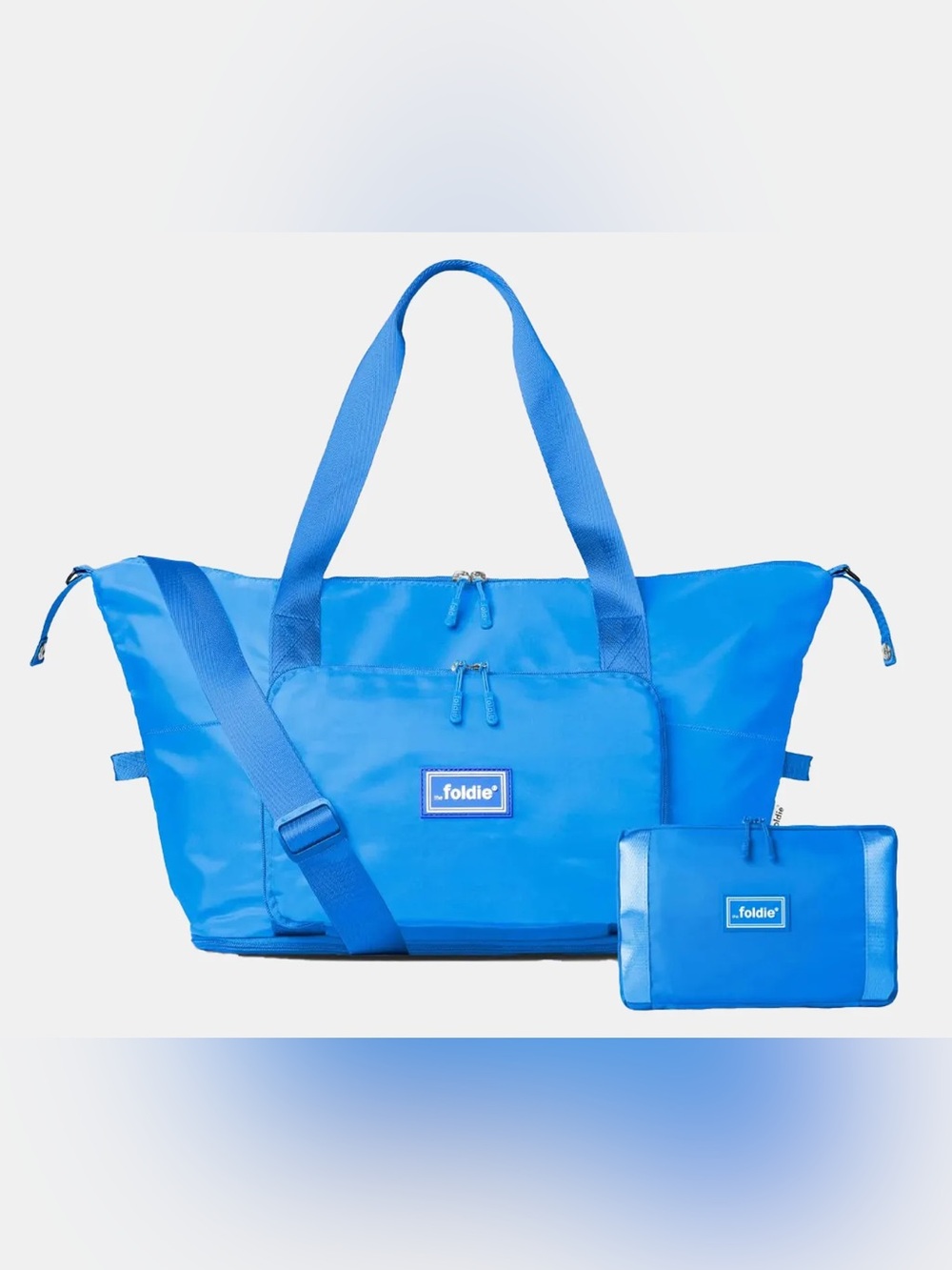 The Foldie Travel Bag Duffel Tote Azure Blue